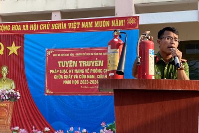Chiều ngày 18/3/2024 Trường tiểu học Trà Bình tổ chức tuyên truyền pháp luật về kỹ năng phòng cháy, chữa cháy và cứu nạn cứu hộ